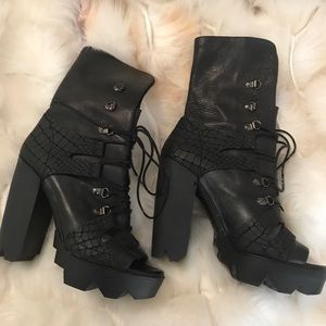 Vic Matie embossed snake skin boots booties sexy